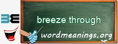 WordMeaning blackboard for breeze through